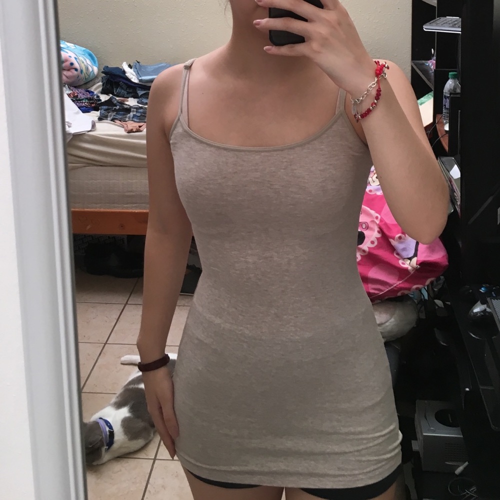 SOLD.  NWOT H&M Light Beige Long Cami Top